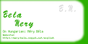 bela mery business card
