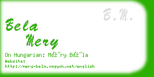 bela mery business card